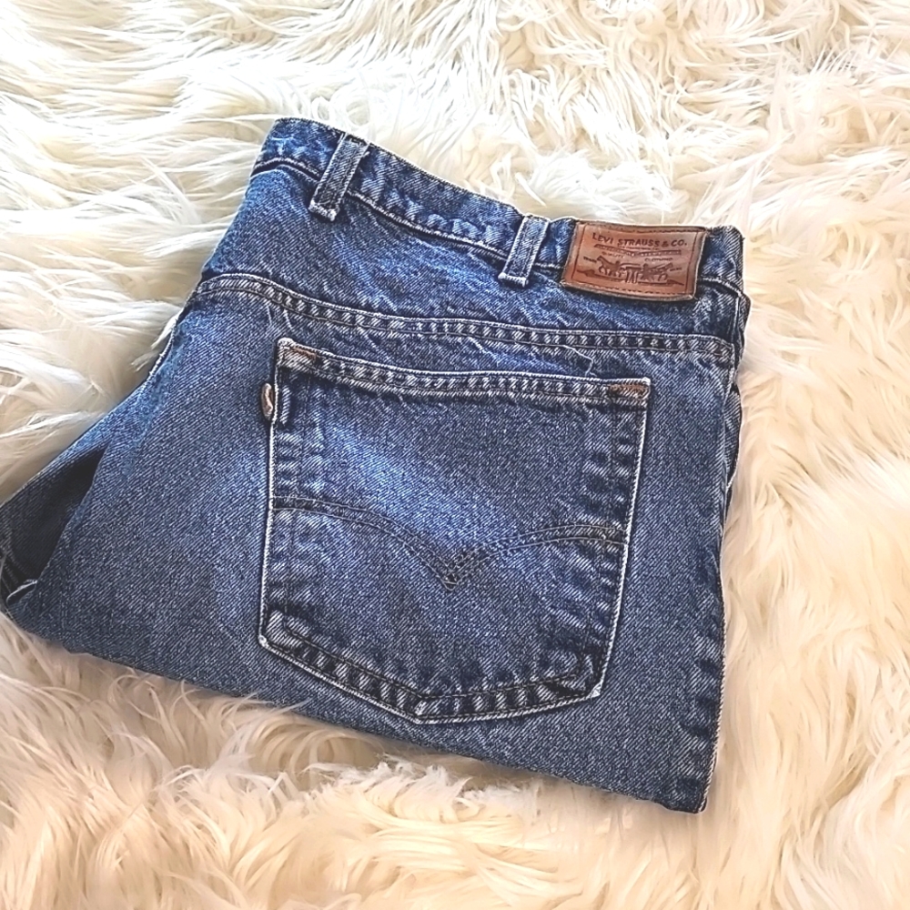Vtg. Orange Tab Levi's Two Horse Brand Blue Jeans Straight 46"×30" Made In USA